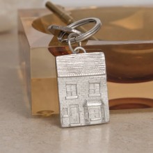 Pewter keyring House - Made in the UK